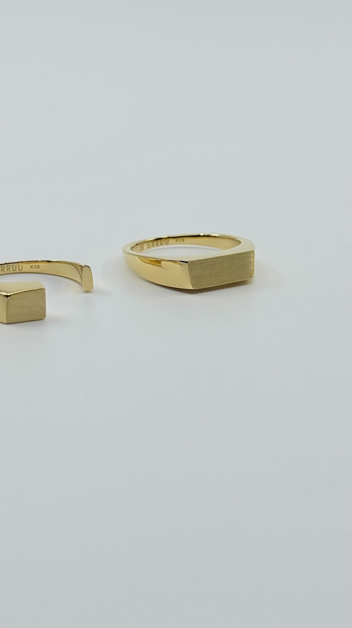 18K Gold Intent Loss Signet Ring 50/100 - JP Size #9-15