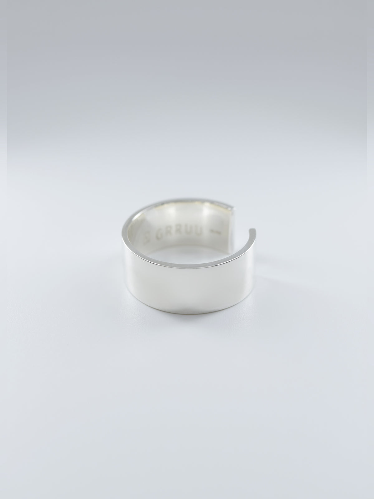 SILVER Intent Loss Flat Wide Ring - JP Size #21-25
