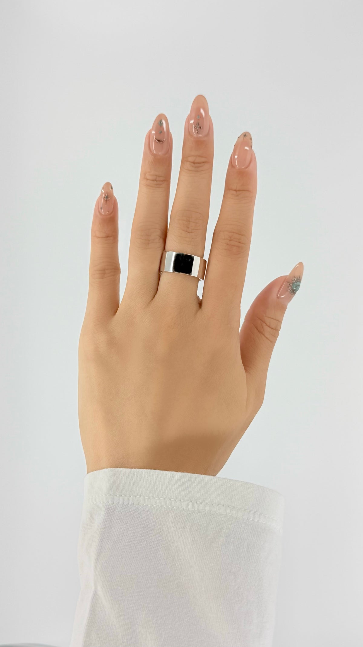 Intent Loss Flat Wide Ring (silver) #5–#8(US)