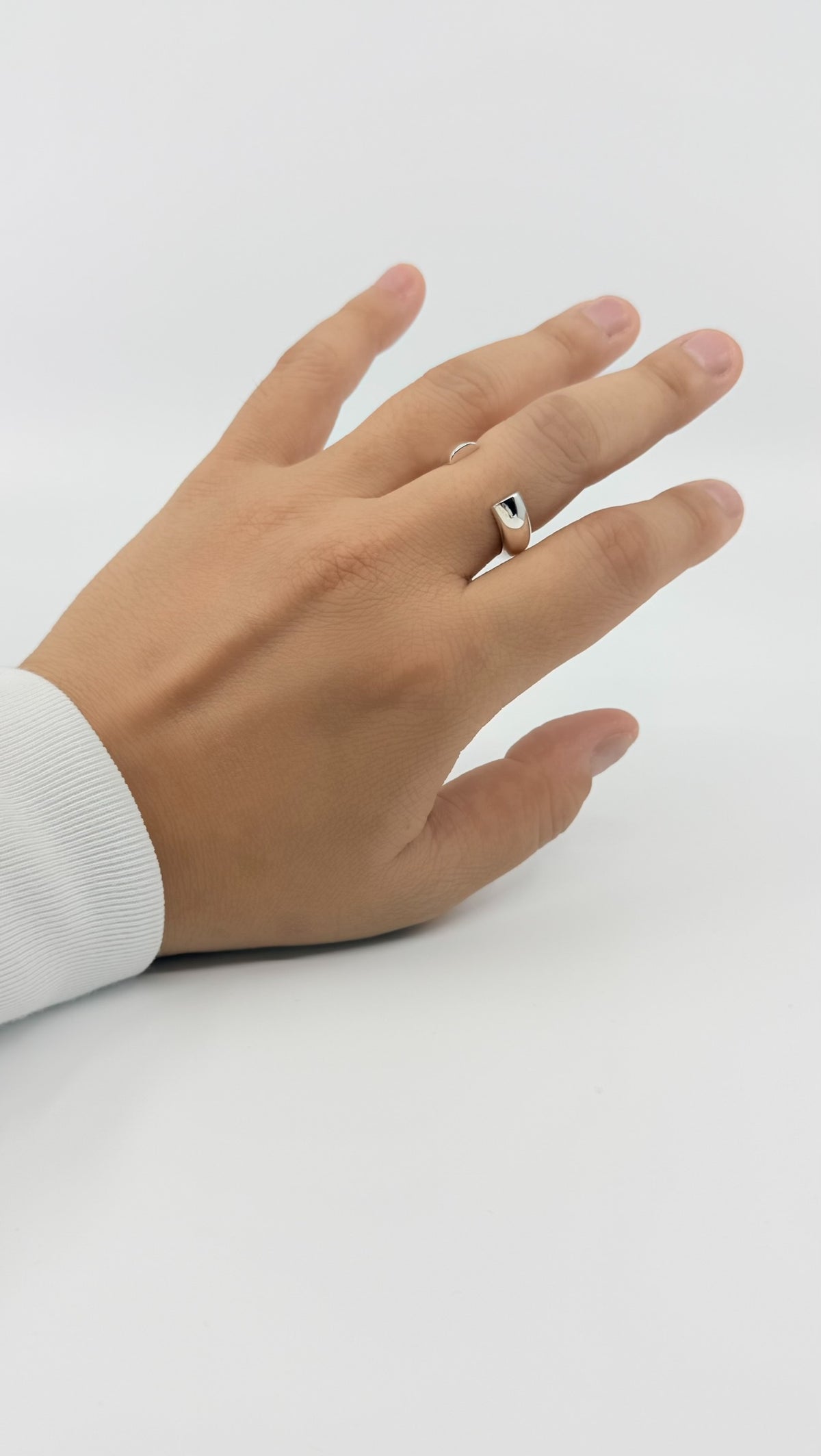 SILVER Intent Loss Dome Narrow Ring - JP Size #21-25