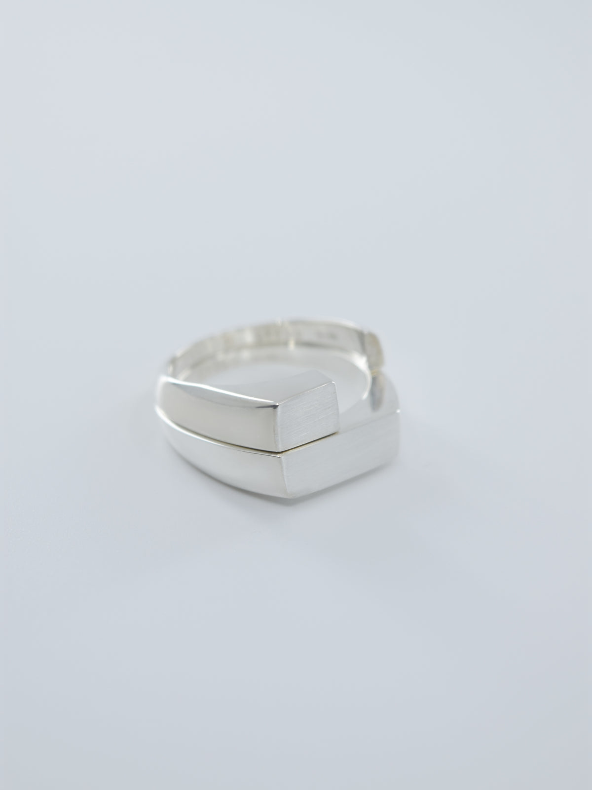SILVER Intent Loss Signet Ring 75/100 - JP Size #9-15