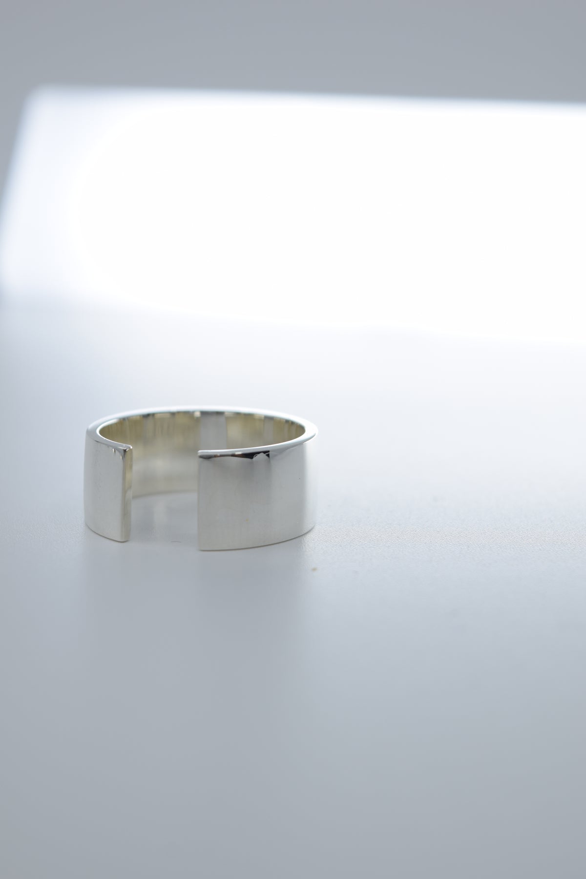 SILVER Intent Loss Flat Wide Ring - JP Size #21-25