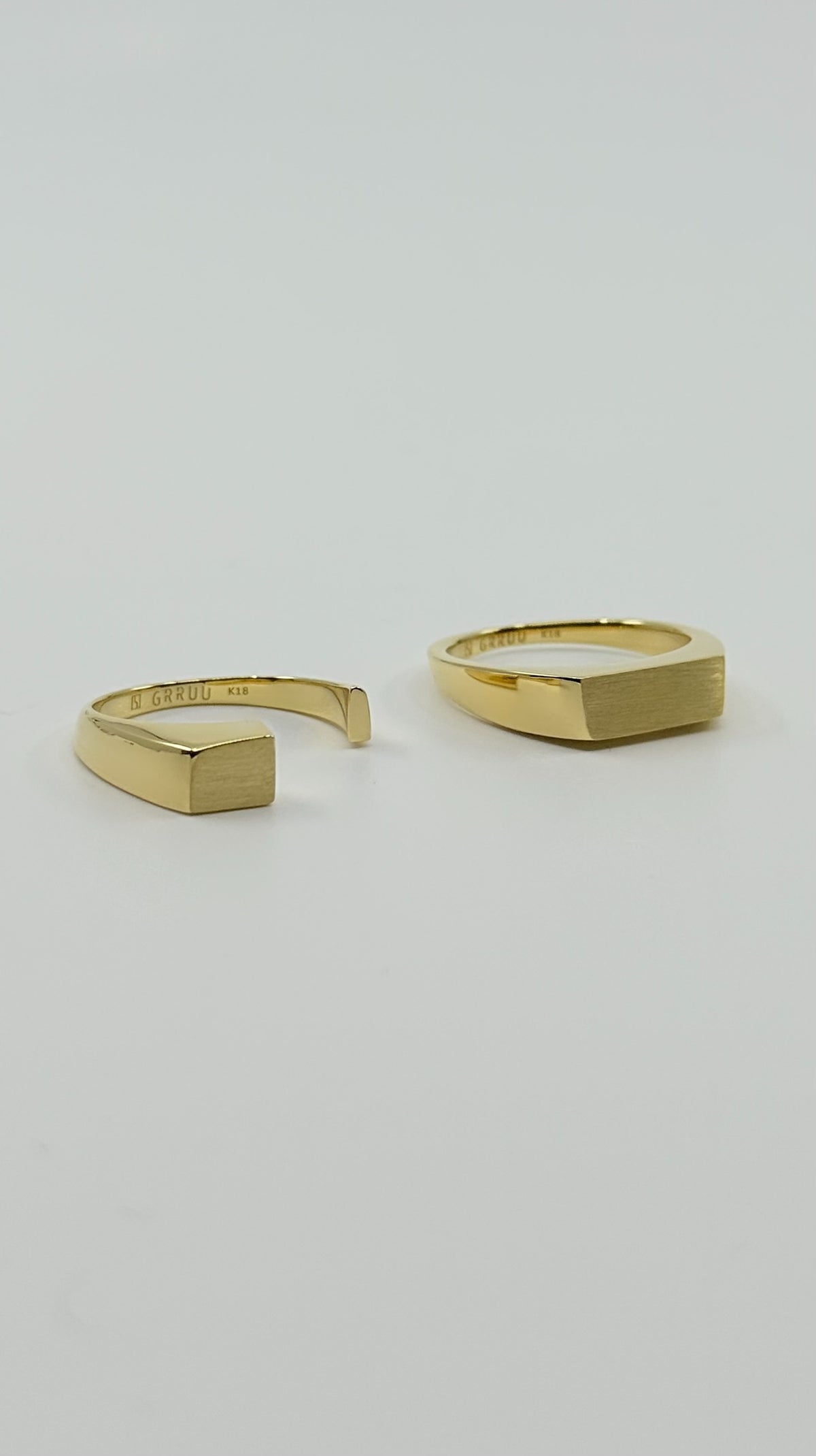 18K Gold Intent Loss Signet Ring 75/100 - JP Size #9-15