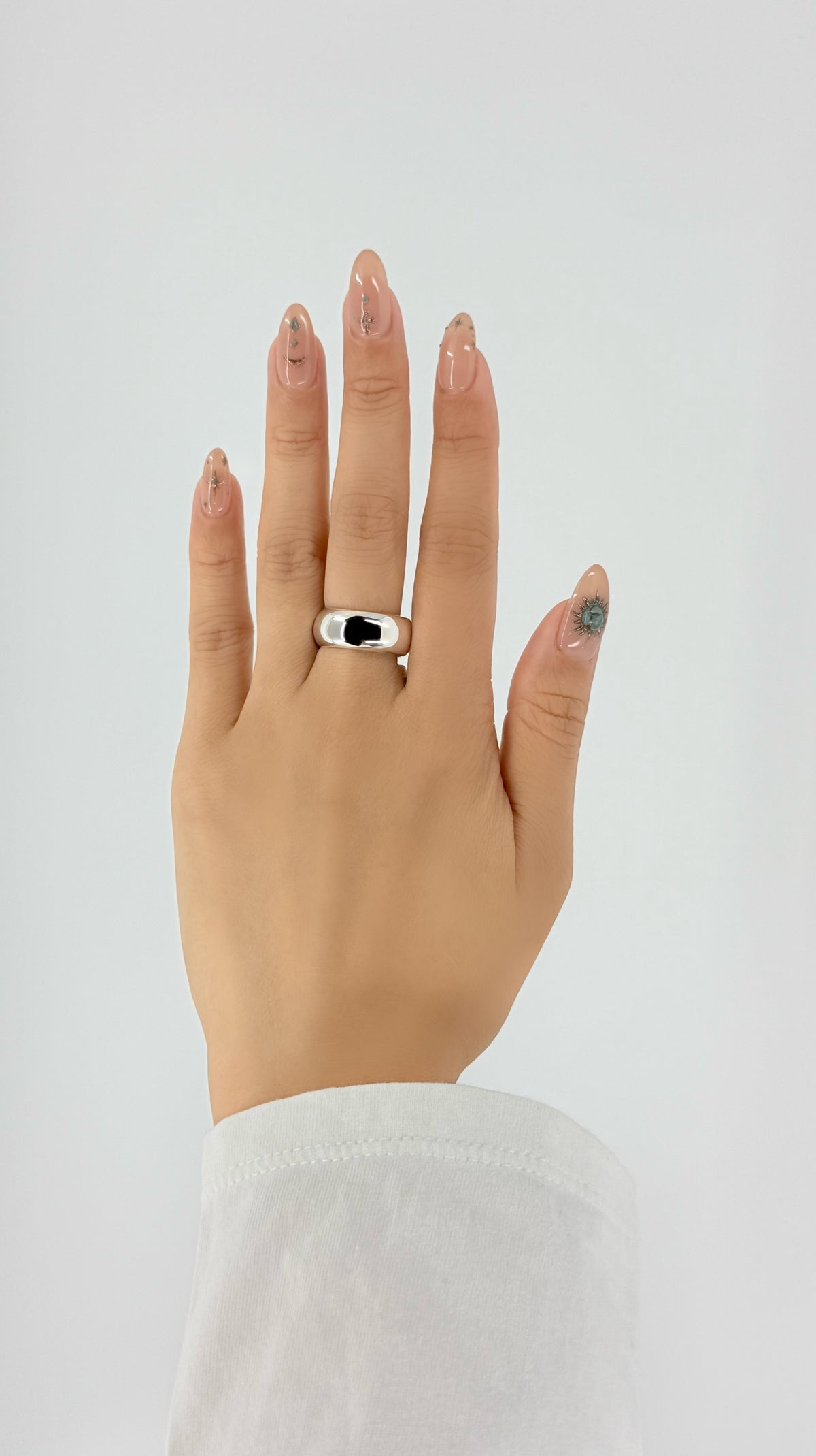SILVER Intent Loss Dome Wide Ring - JP Size #9-15
