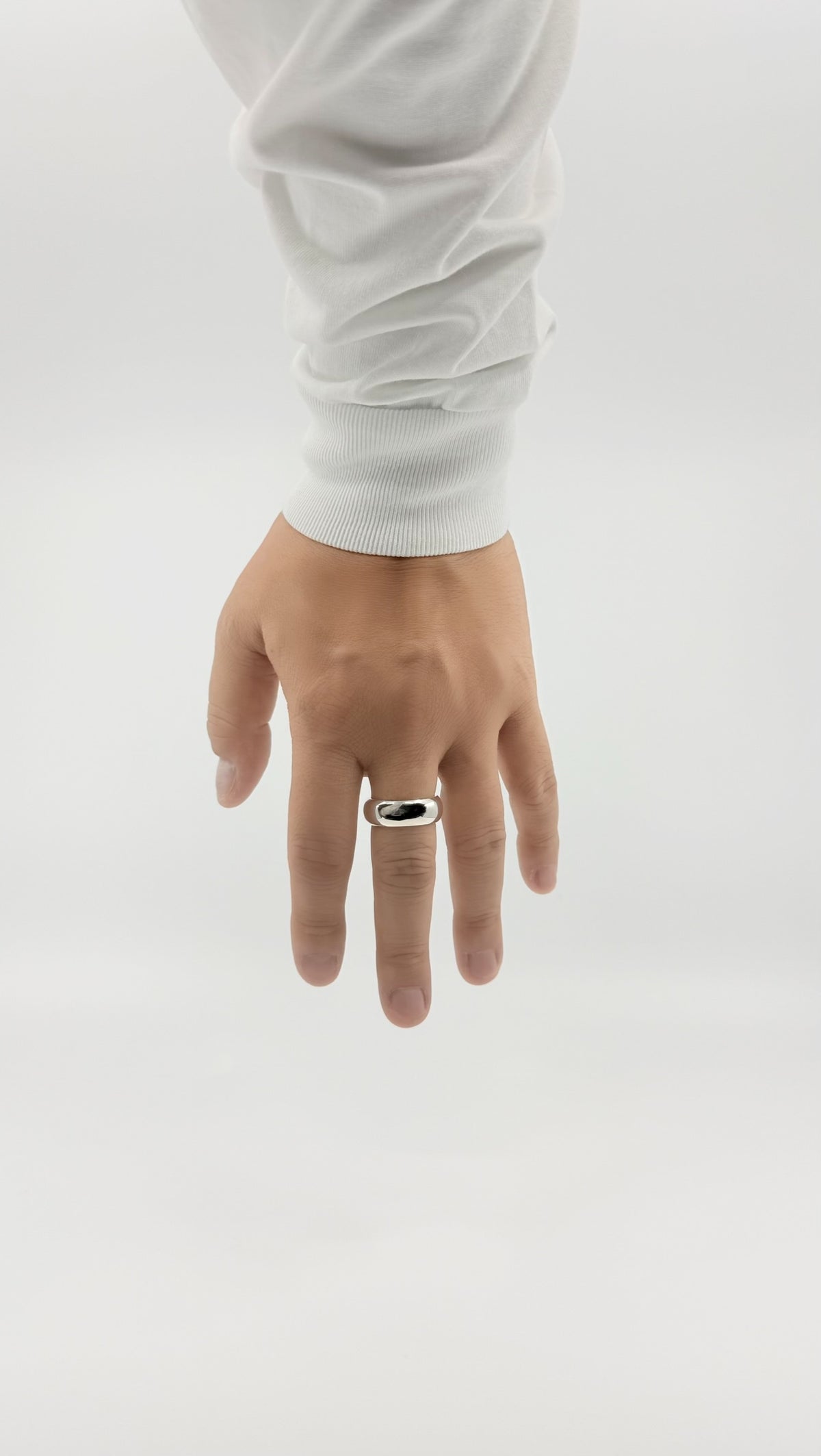 SILVER Intent Loss Dome Wide Ring - JP Size #21-25