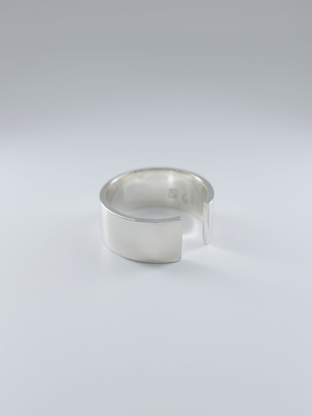 SILVER Intent Loss Flat Wide Ring - JP Size #21-25