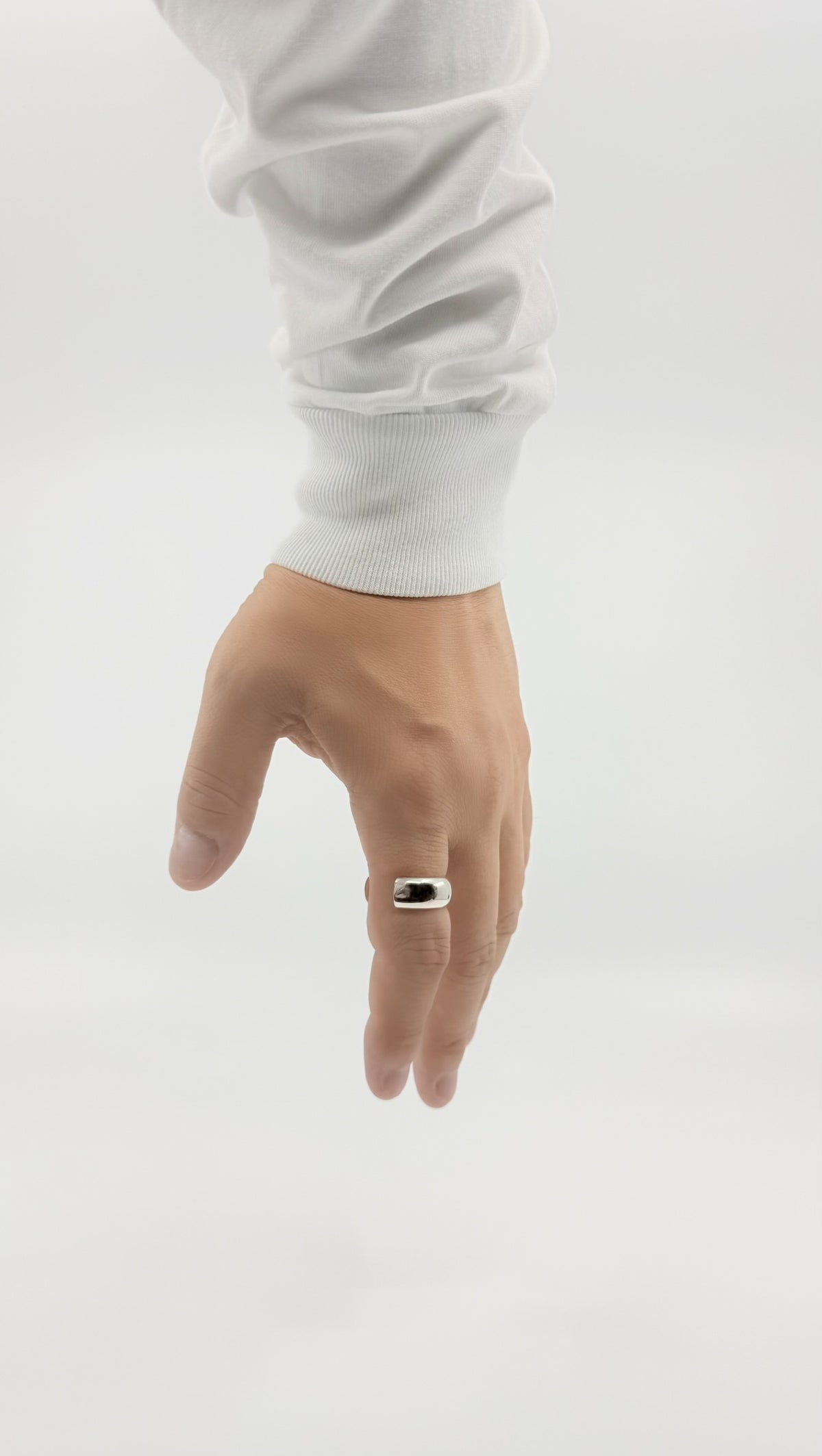 SILVER Intent Loss Dome Wide Ring - JP Size #21-25