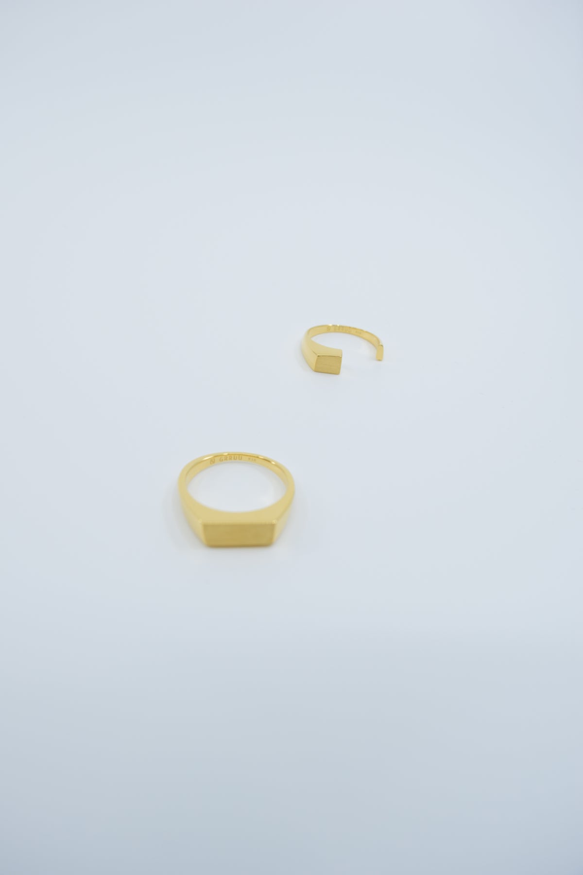 18K Gold Intent Loss Signet Ring 50/100 - JP Size #9-15