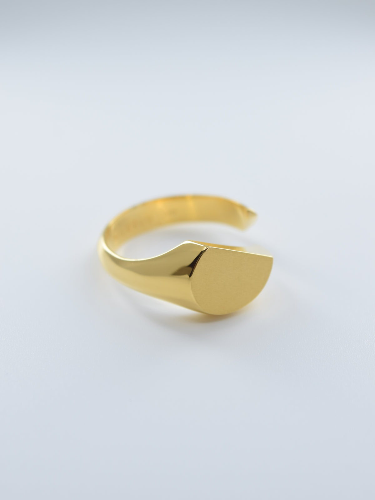 Intent Loss Circle Signet Ring (K18) #10–#12(US)