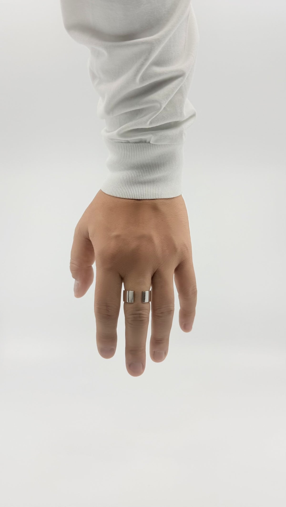 SILVER Intent Loss Flat Wide Ring - JP Size #21-25