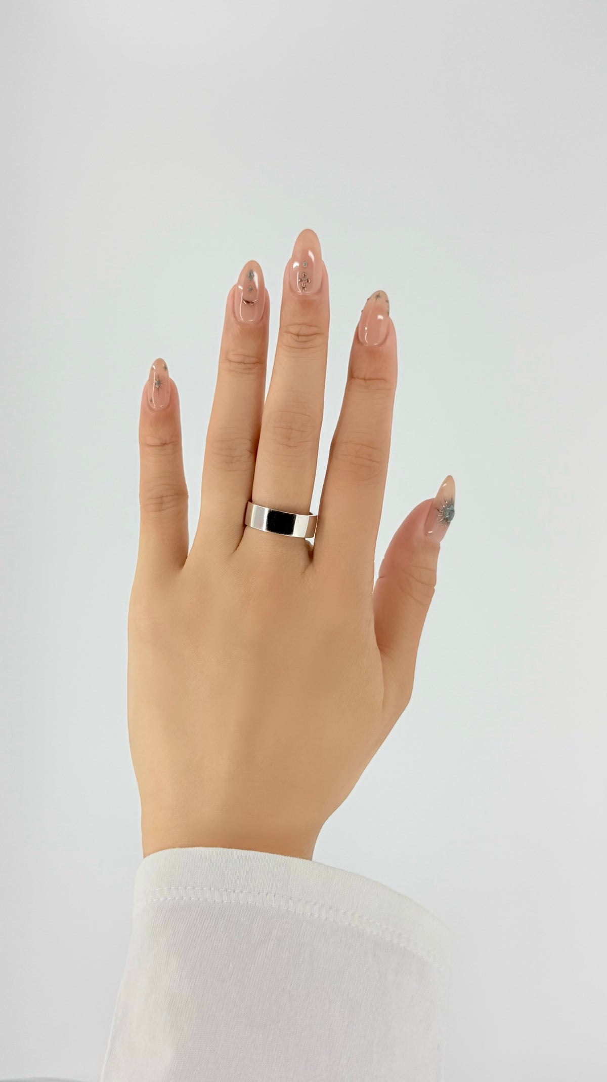 SILVER Intent Loss Flat Narrow Ring - JP Size #9-15