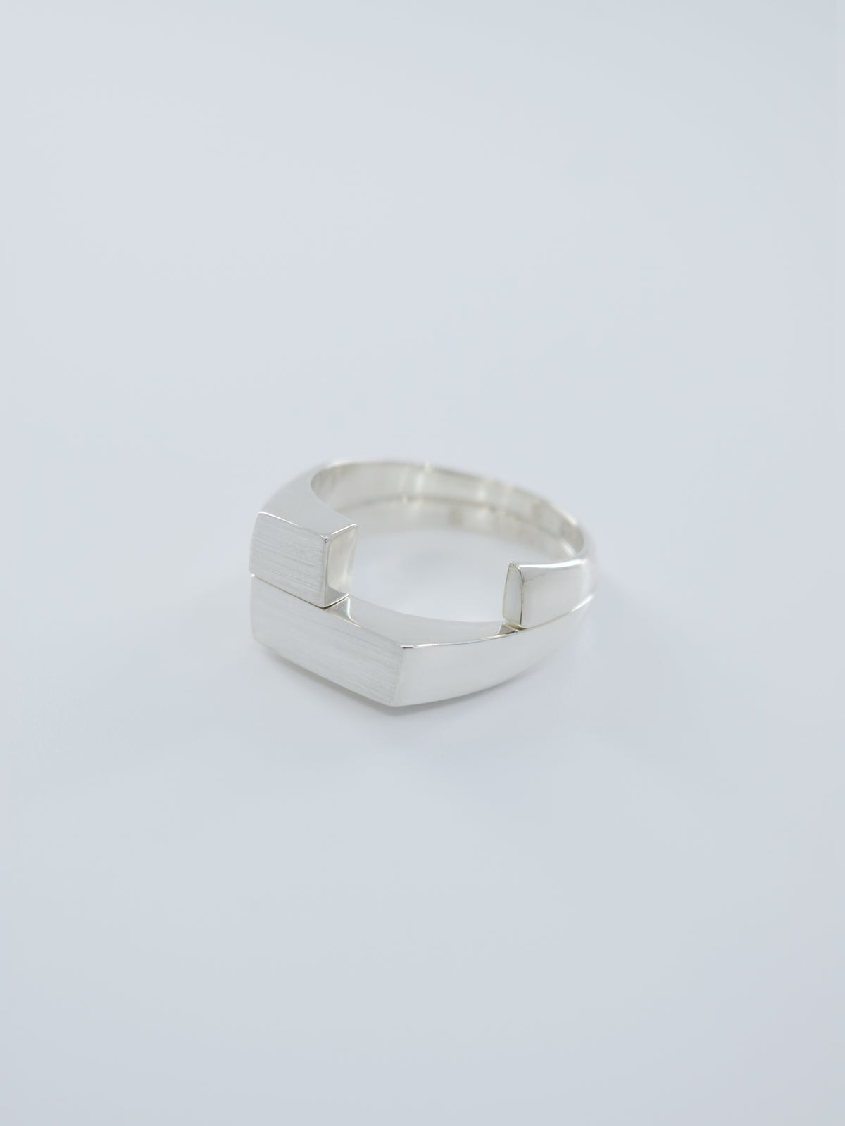 SILVER Intent Loss Signet Ring 75/100 - JP Size #9-15