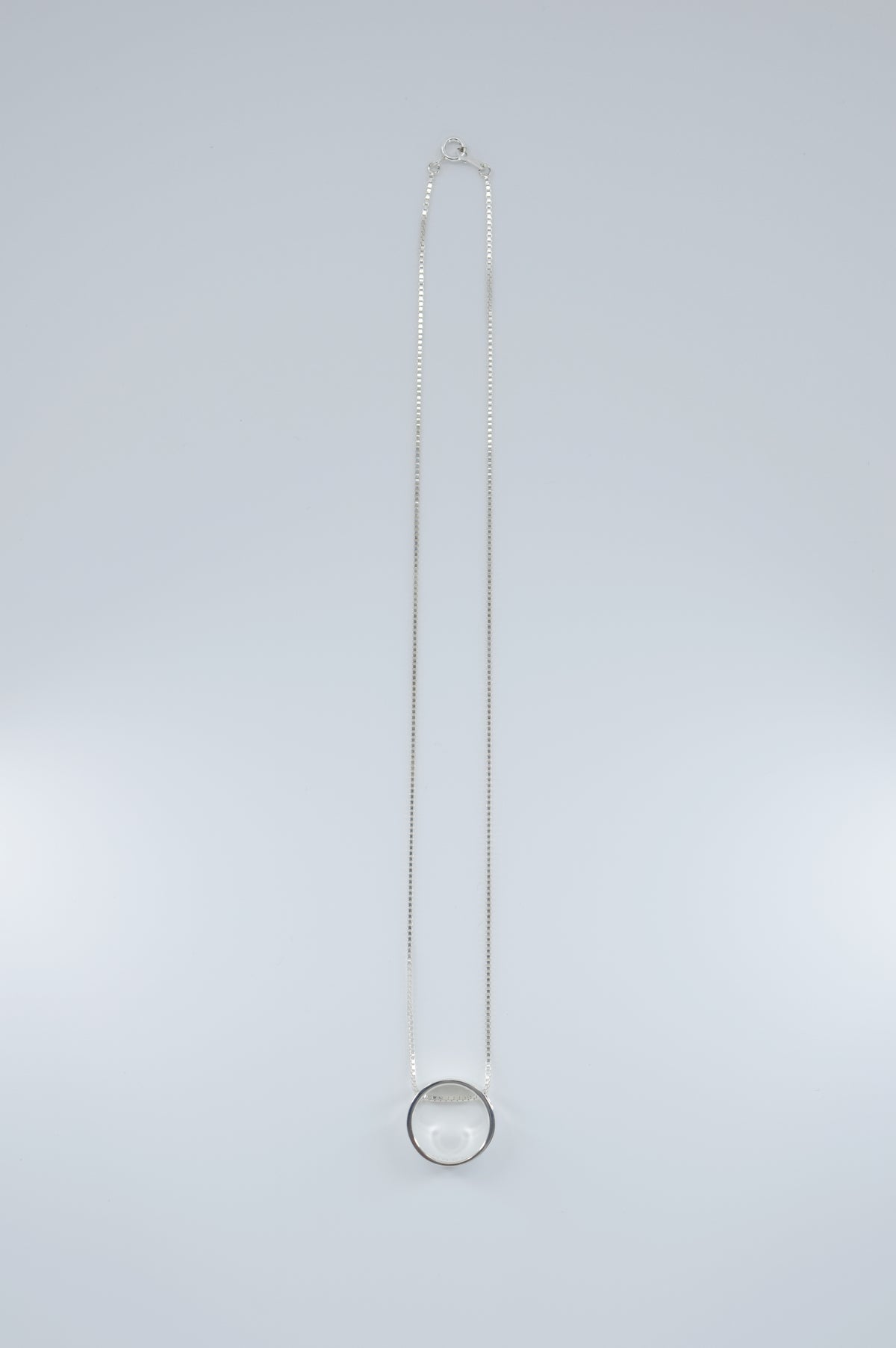 SILVER OPEN ENDED Circle Necklace