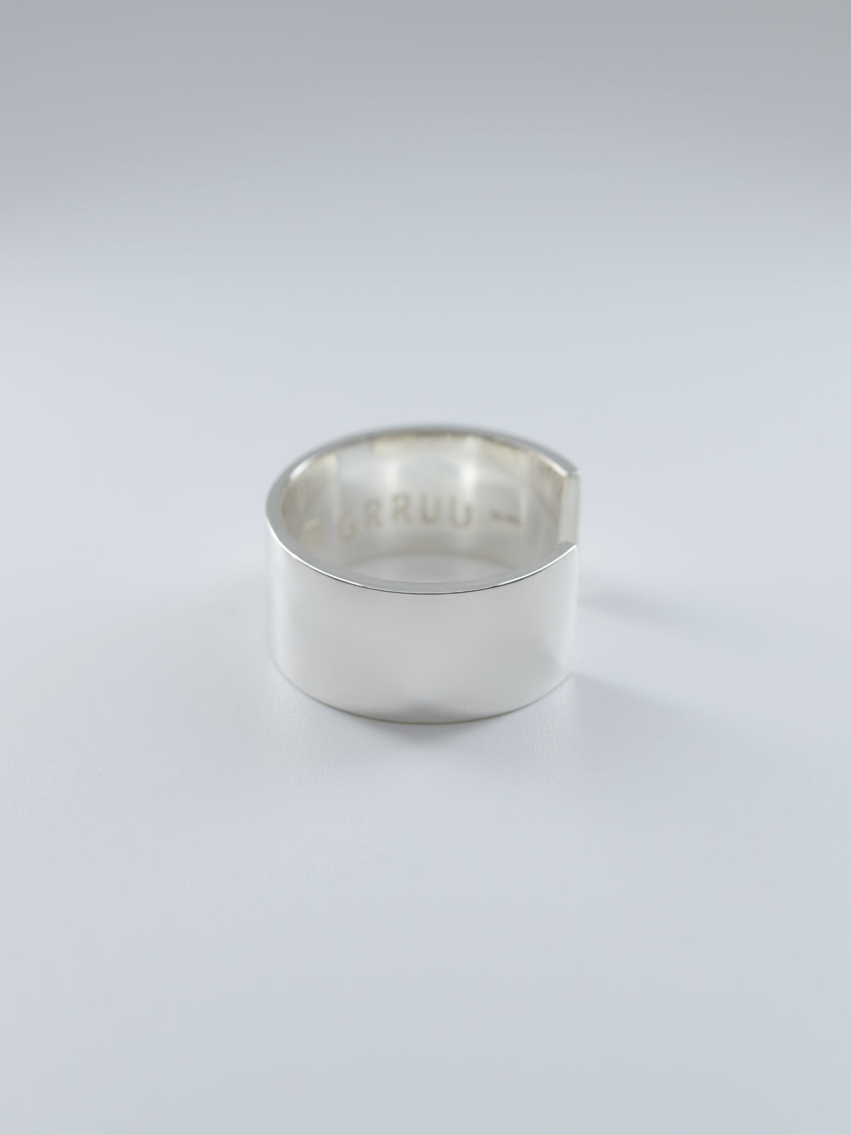 SILVER Intent Loss Flat Wide Ring - JP Size #9-15