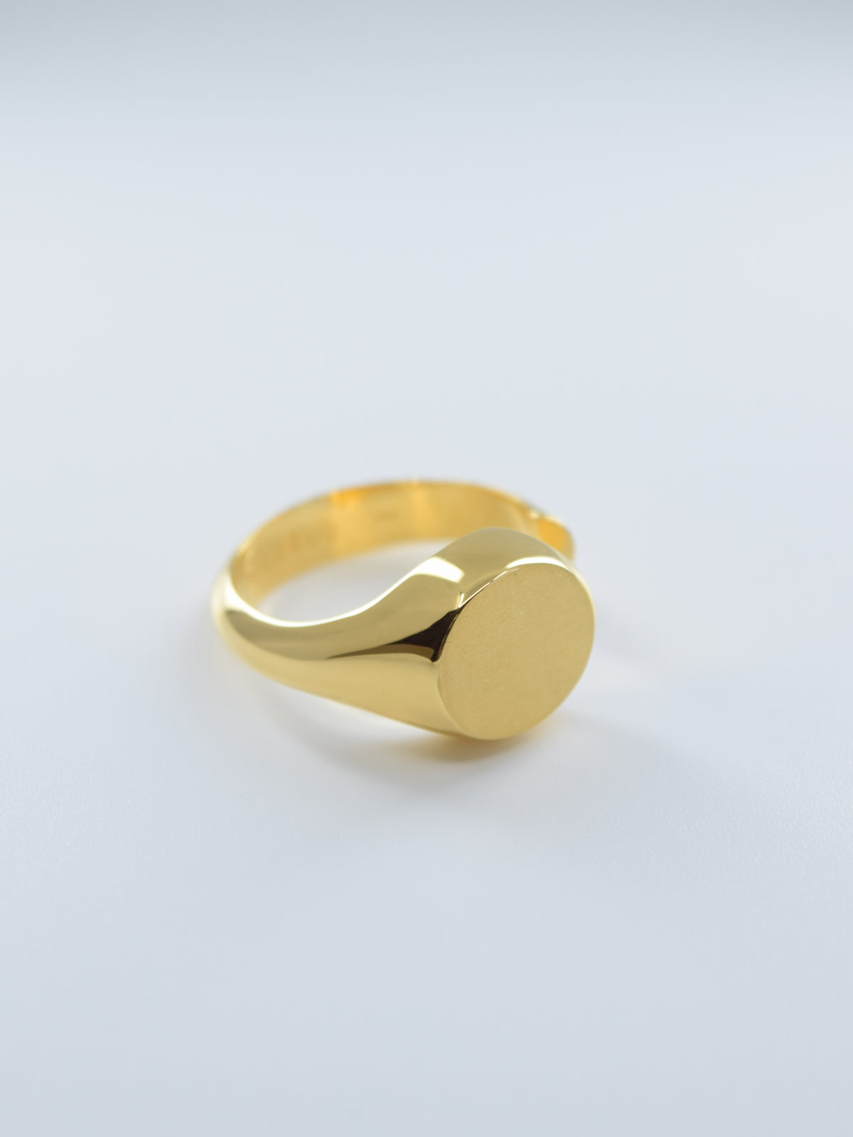 【サンプル貸出専用ページ】18K Goldコーティング Intent Loss Circle Signet Ring - JP Size #11