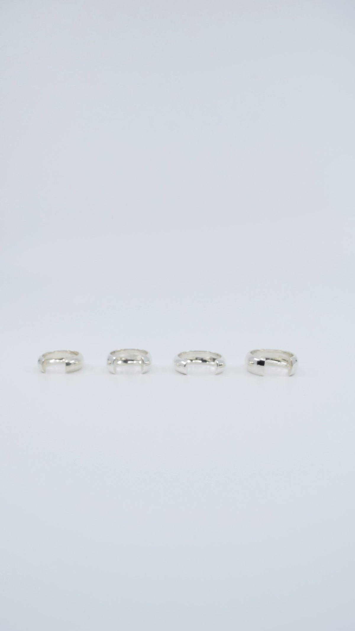 SILVER Intent Loss Dome Narrow Ring - JP Size #9-15