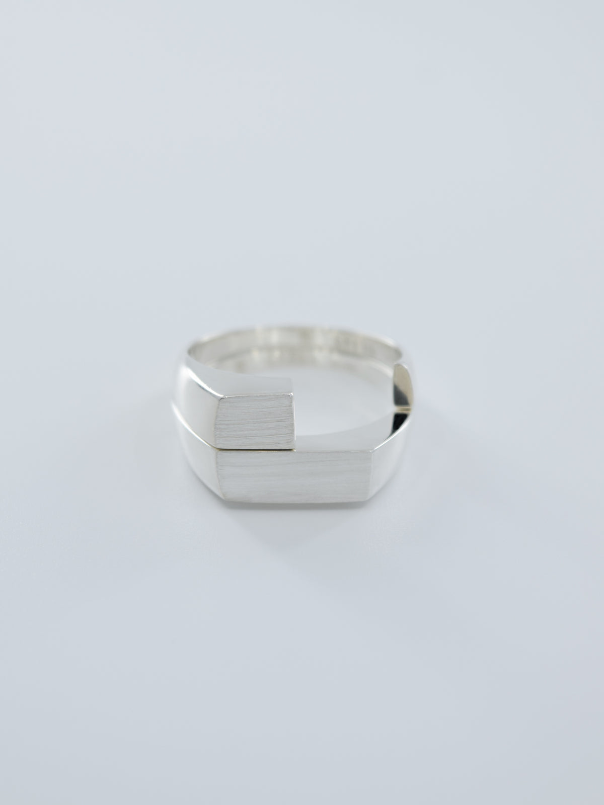 SILVER Intent Loss Signet Ring 75/100 - JP Size #9-15
