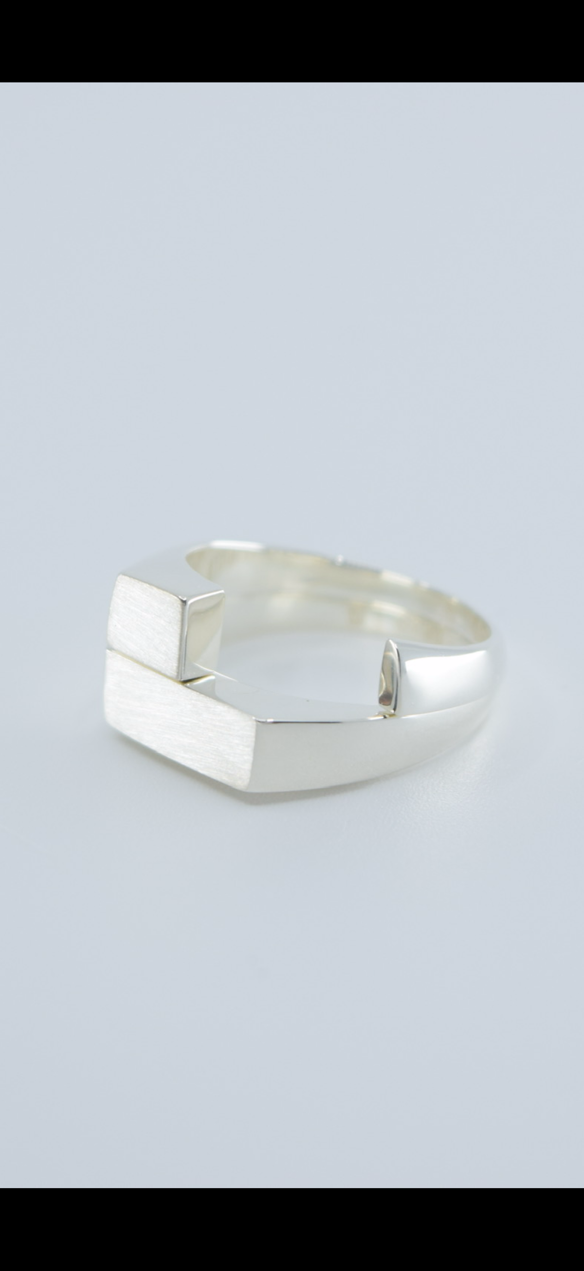 SILVER Intent Loss Signet Ring 75/100 - JP Size #9-15