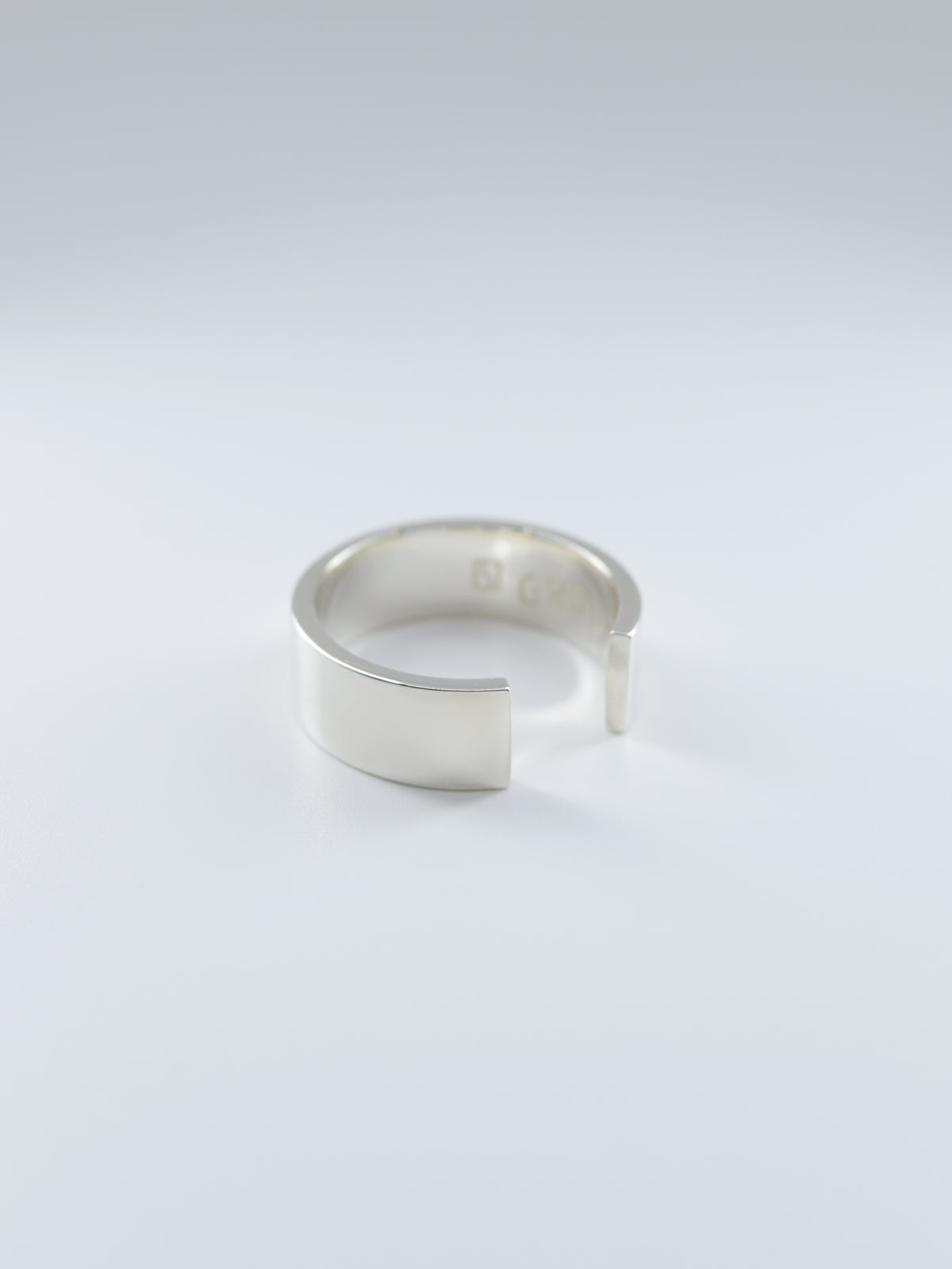 SILVER Intent Loss Flat Narrow Ring - JP Size #9-15