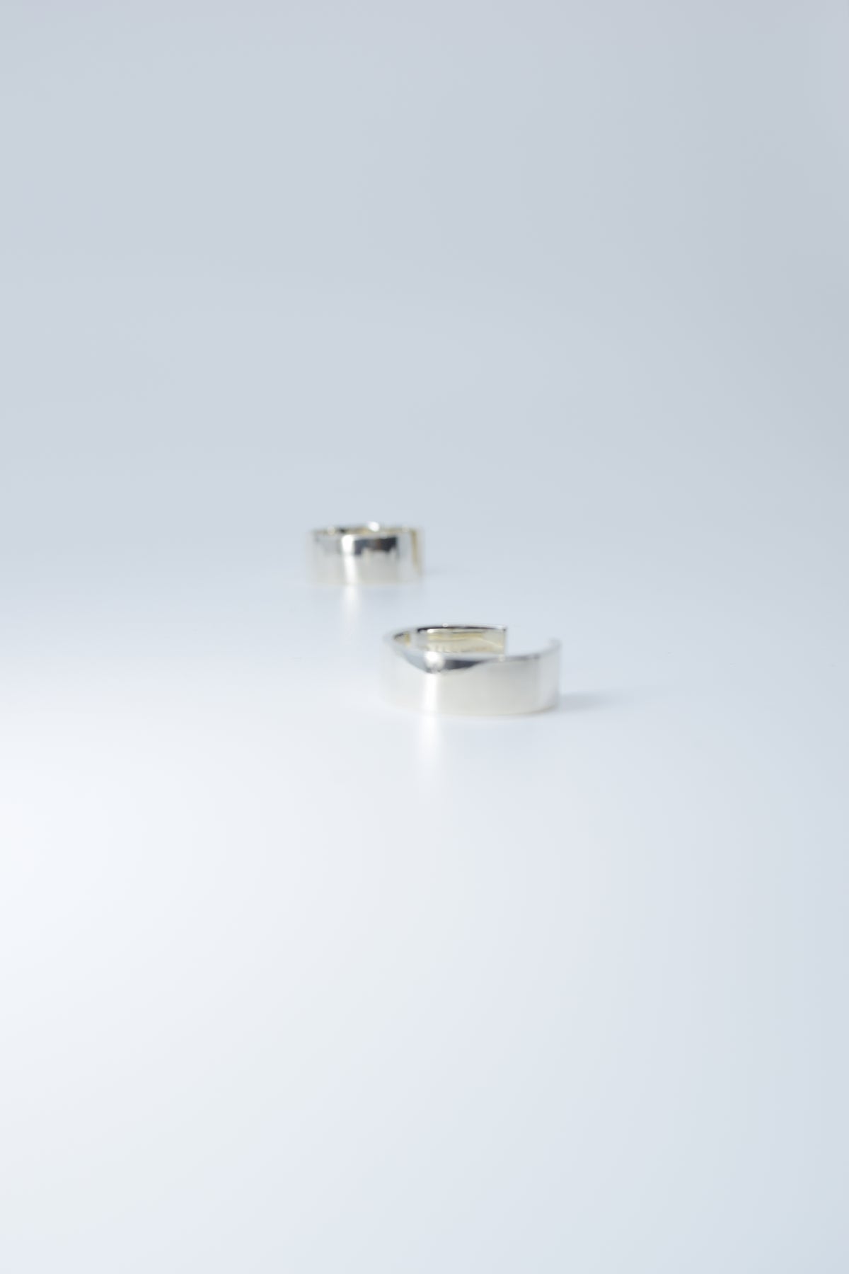 SILVER Intent Loss Flat Narrow Ring - JP Size #9-15