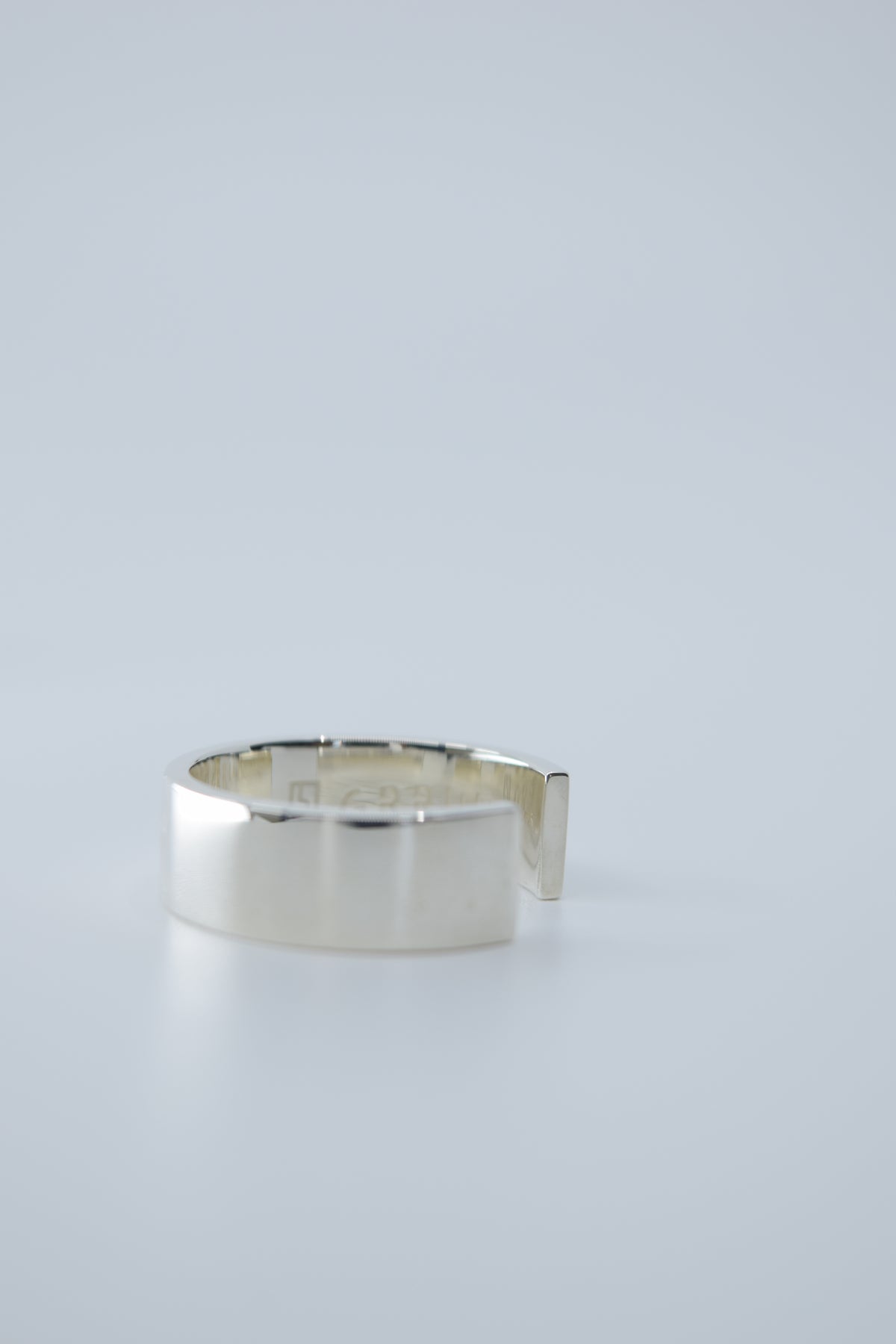 SILVER Intent Loss Flat Narrow Ring - JP Size #9-15