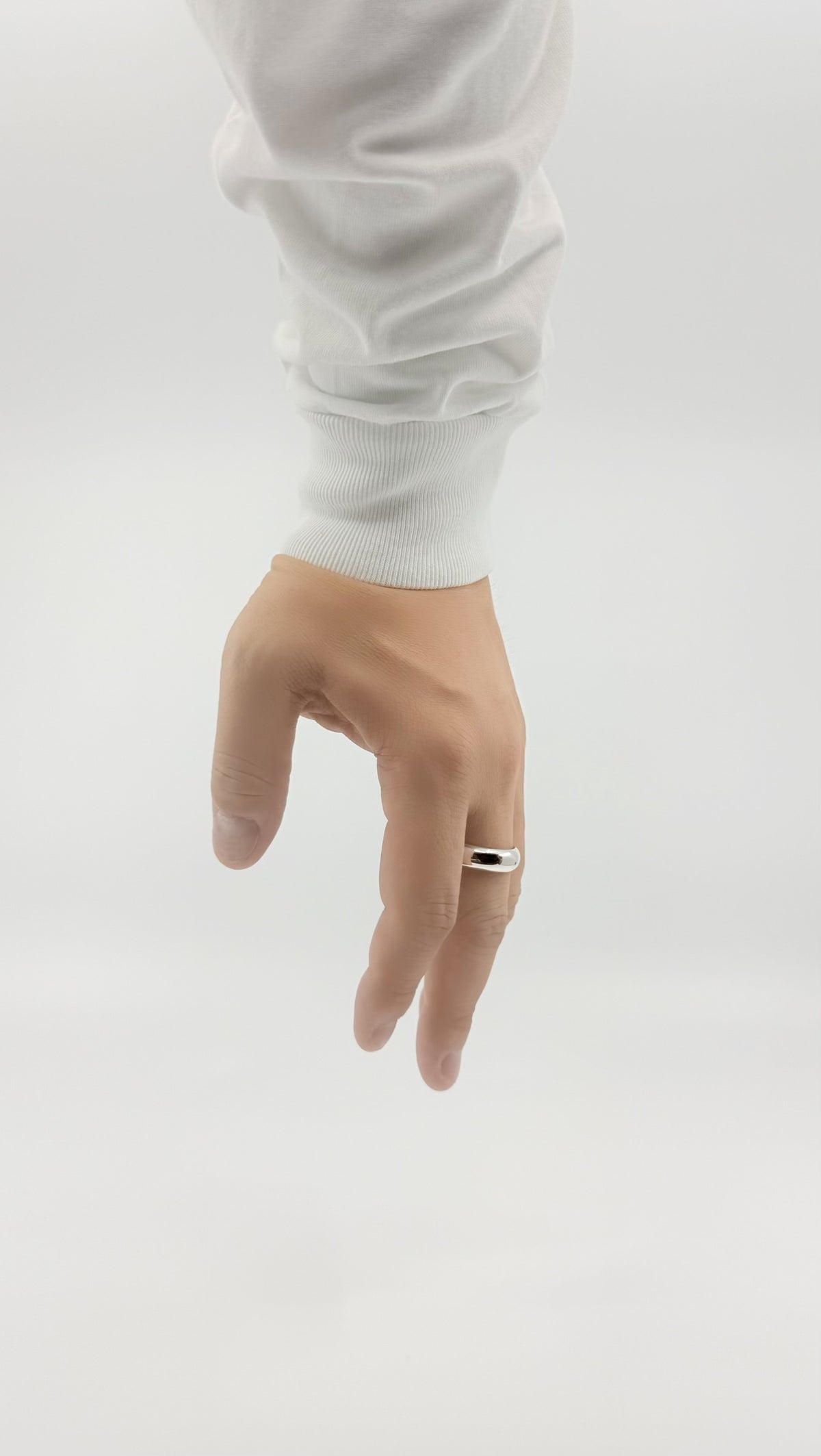 SILVER Intent Loss Dome Narrow Ring - JP Size #21-25