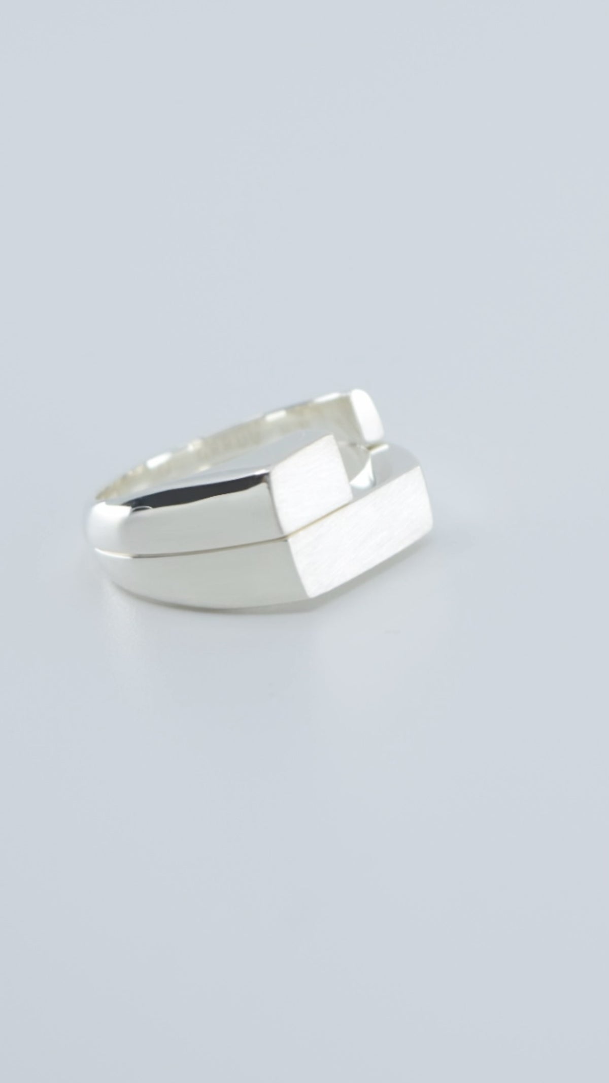 SILVER Intent Loss Signet Ring 75/100 - JP Size #9-15